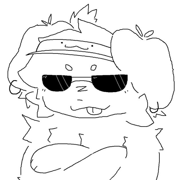 A male canine. A male canine.